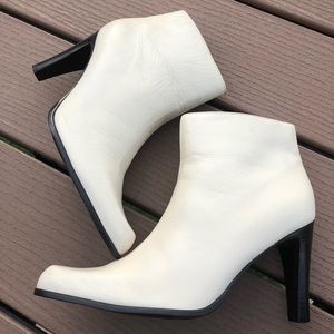 Nine West Renya Cream Leather Boots